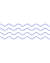 Dekorativt element, bølger.