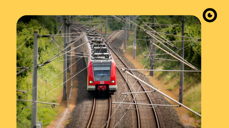 S-Bahn på skinner.