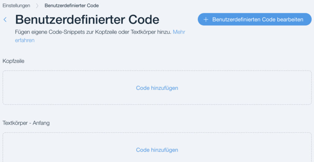 bildliche Beschreibung des benutzerdefinierten Code