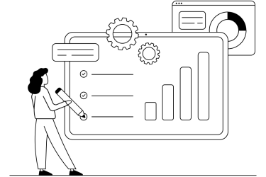 Grafik, bir makine olarak temsil edilen yazılımın bir web sitesini nasıl erişilebilir hale getirmeye çalıştığını görsel olarak göstermektedir.